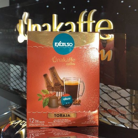 

Unakaffe System Coffee Capsule - Kopi Kapsul Excelso Unakaffe Toraja Box isi 12 kapsul