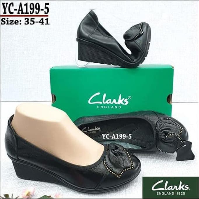 ❤️ SALE WEDGES CEWEK MURAH❤️ SEPATU CLARKS YC-A199-5 LEAF WEDGE PROMO