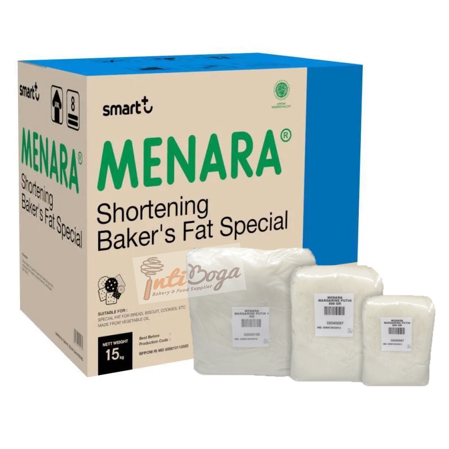 

MENARA Shortening Baker's Fat Special 250gr – Mentega Putih – Margarin Tawar