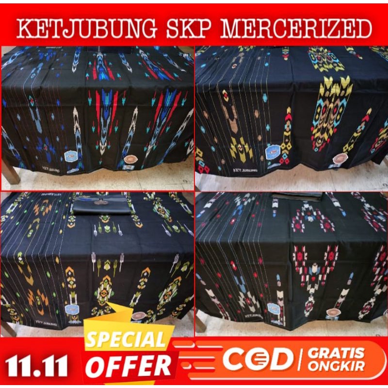 SARUNG KETJUBUNG ORIGINAL SKP RED MESRES JAHIT TENGAH
