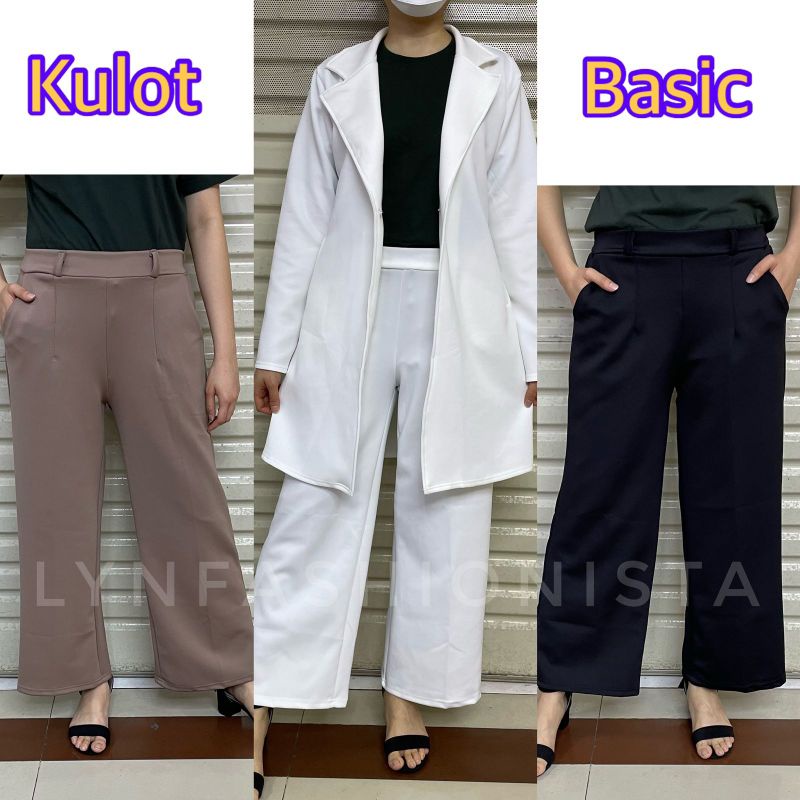 LYNFASHIONISTA-KULOT HIGHWAIST JUMBO ALLSIZE BIGSIZE/KULOT CUTBRAY MURAH/SCUBA PANTS BASIC PREMIUM MELAR STRETCH