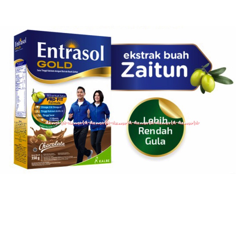 Susu Entrasol Gold High Kalsium untuk 51+ Plain 350g Rasa Plain dan Coklat