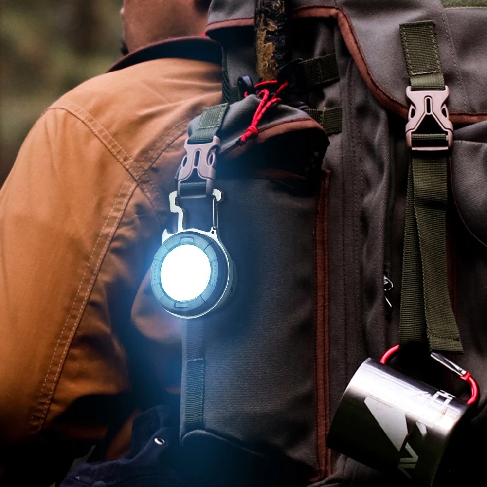 Lampu Senter LED COB Mini Portable USB Rechargeable Multifungsi Dengan Klip Untuk Camping / Hiking