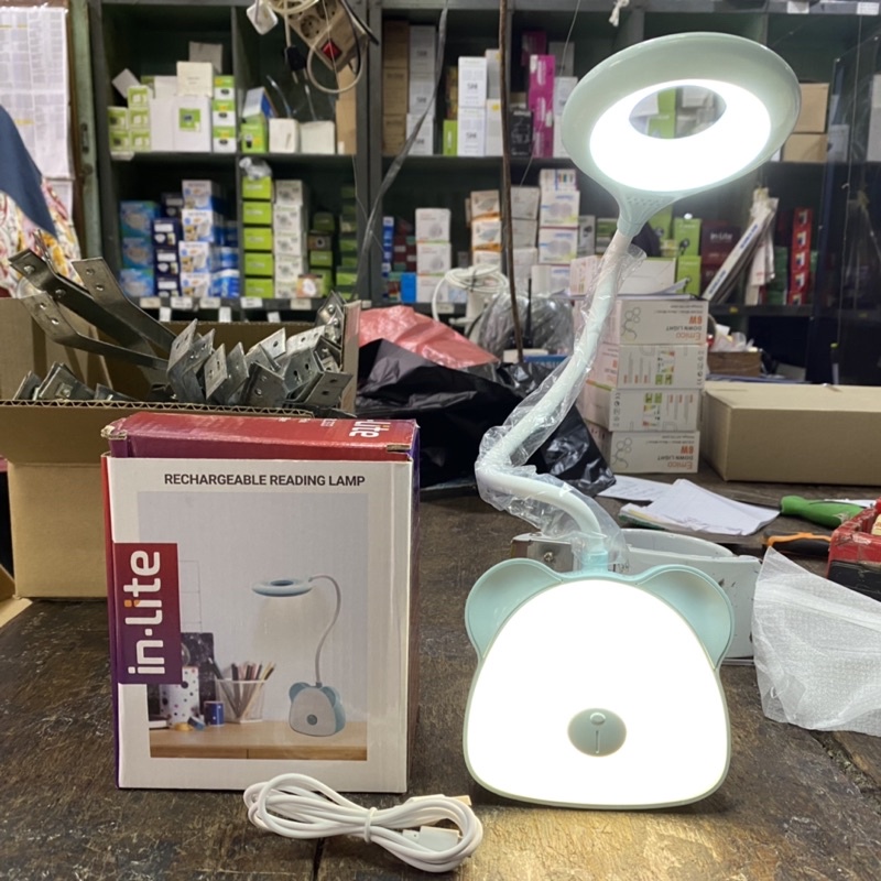 Lampu baca karakter in-Lite rechargerable Lampu meja