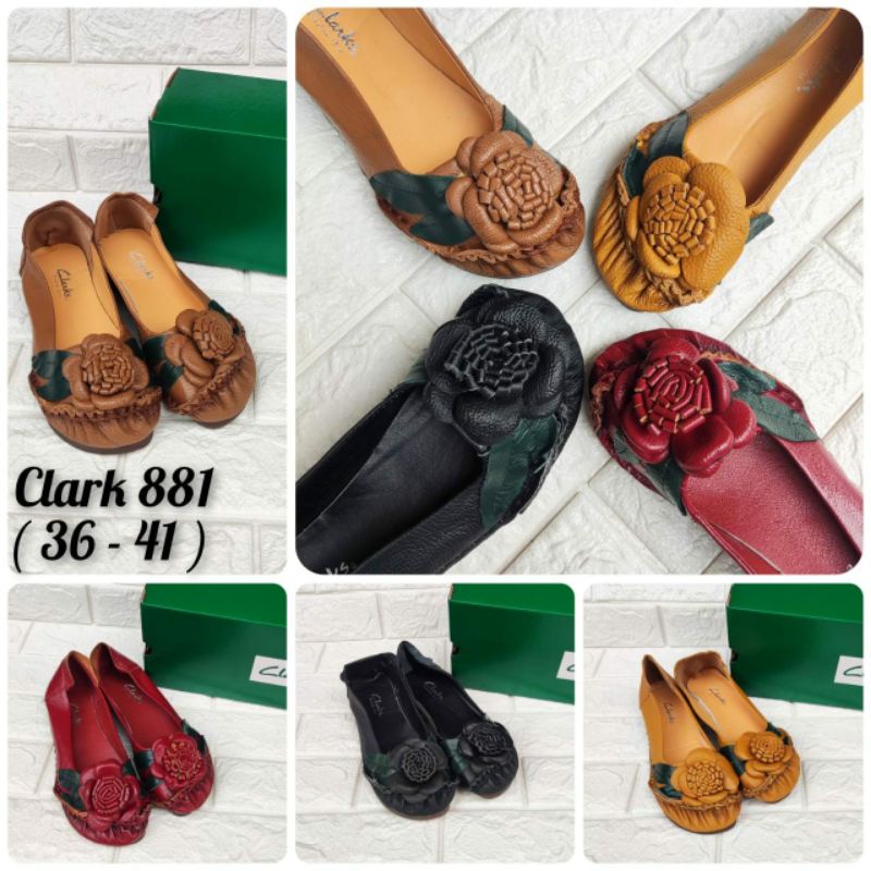 SEPATU WANITA CLARKS KD881 FLATSHOES WOMEN / SEPATU KERJA / SEPATU KANTOR / SEPATU KULIT