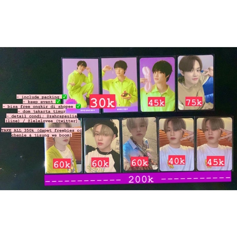 pc photocard chenle hot sauce crazy chilling boring cafe gamecard sg21 benefit ktown yizhiyu resonan