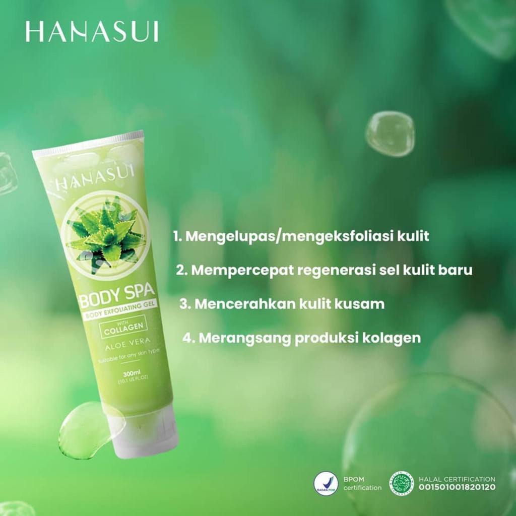 Hanasui Body Spa Exfoliating Gel 300ml | Gel Perontok Daki