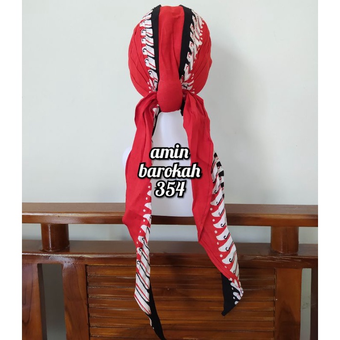 COD...!!! Blangkon Jogja Lipat Motif Jawa Timuran/Banyuwangi Warna Merah Sliwir - Ukuran Dewasa #Adat #Jawa #Tradisional