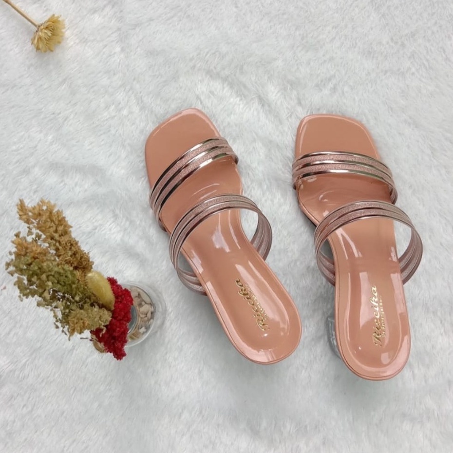 SANDAL WANITA KEKINIAN/SANDAL WANITA HAK KACA/SANDAL WANITA 9CM /SANDAL WANITA COD COCOD.IDN