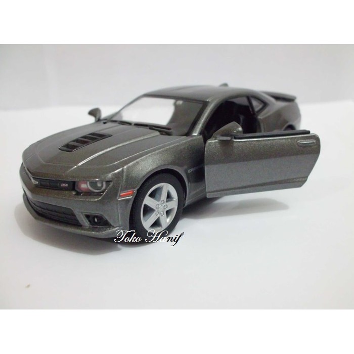 Diecast Miniatur Replika Camaro abu-abu metalik
