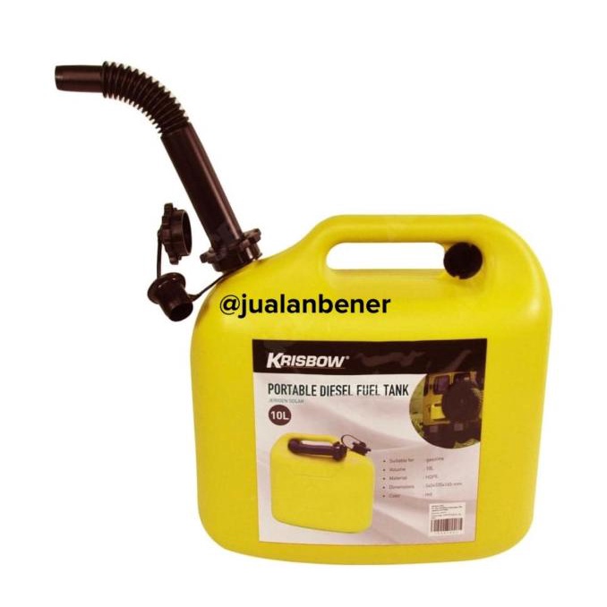 yang dicari] Krisbow jerigen plastik 10 liter HDPE kuning