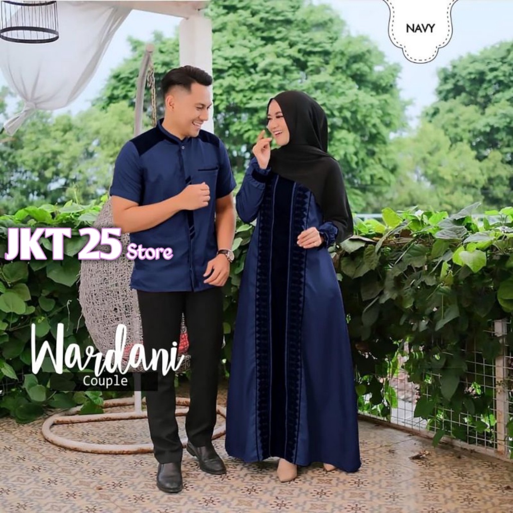 Baju Couple Kondangan Kekinian Modern Kapel Pesta Keluarga Elegan Mewah Pasangan Muslim pesta mewah
