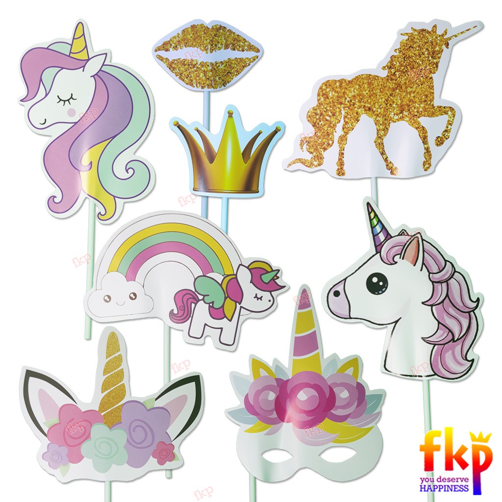 FUN KIDS PARTY Props Photobooth Unicorn / Unicorn Aksesoris Photobooth / Photobooth Props Unicorn