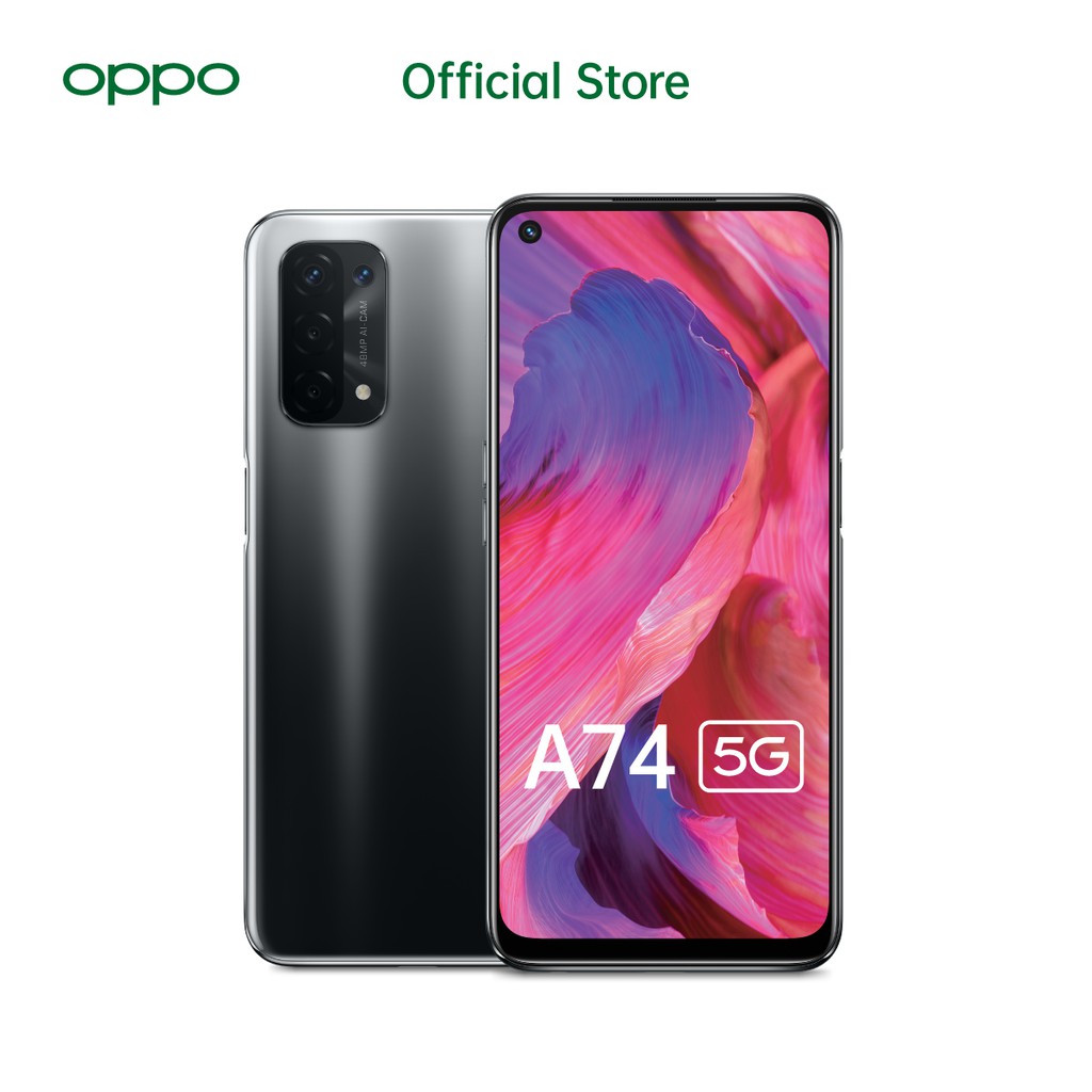 Oppo A74 5g 6 128gb Qualcomm 5g Soc 48 Mp Ai Quad Camera 5000mah 90hz Hyper Color Screen Shopee Indonesia