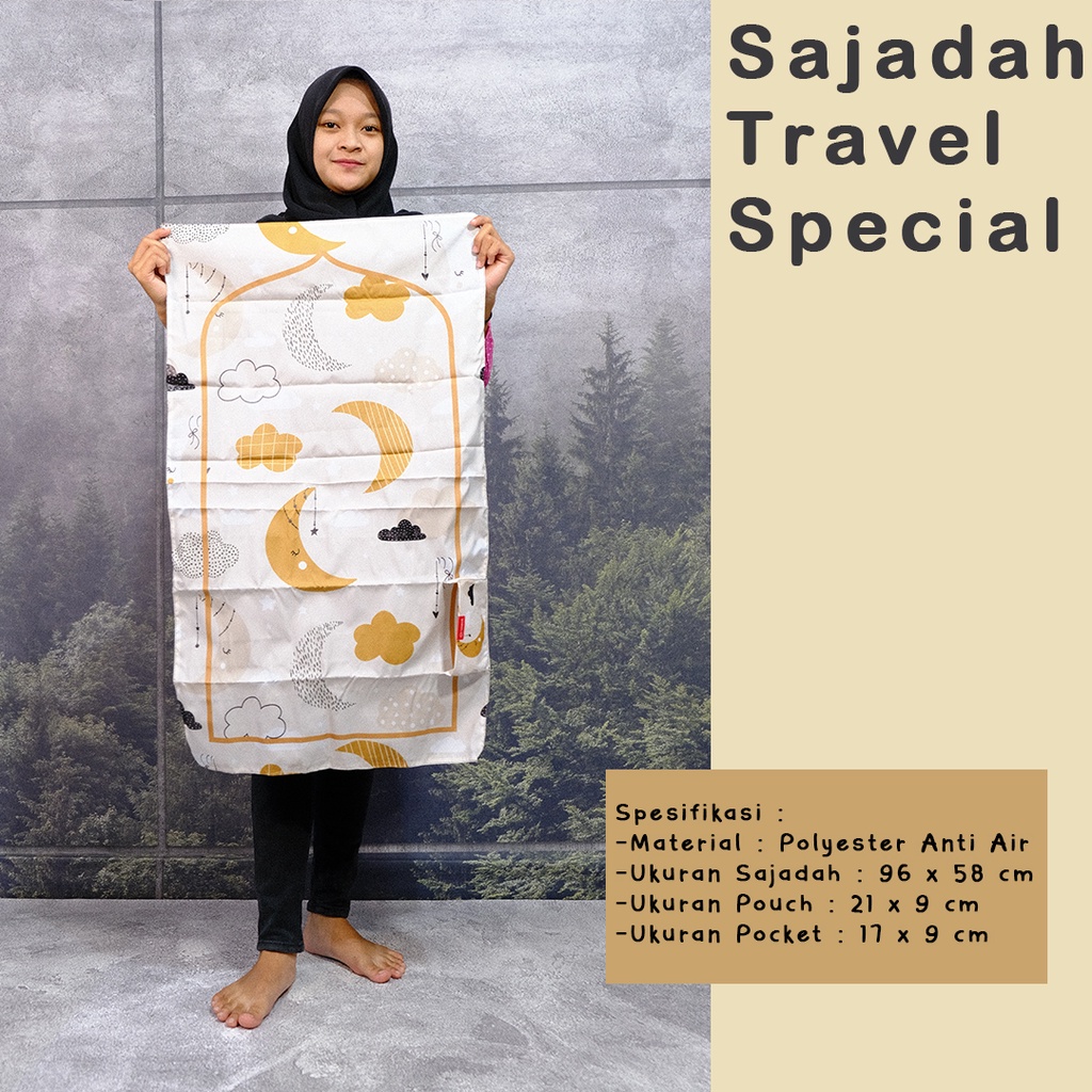 Sajadah Waterproof Anak Anak Motif Travelling Anti Corona Digital Desain Custom