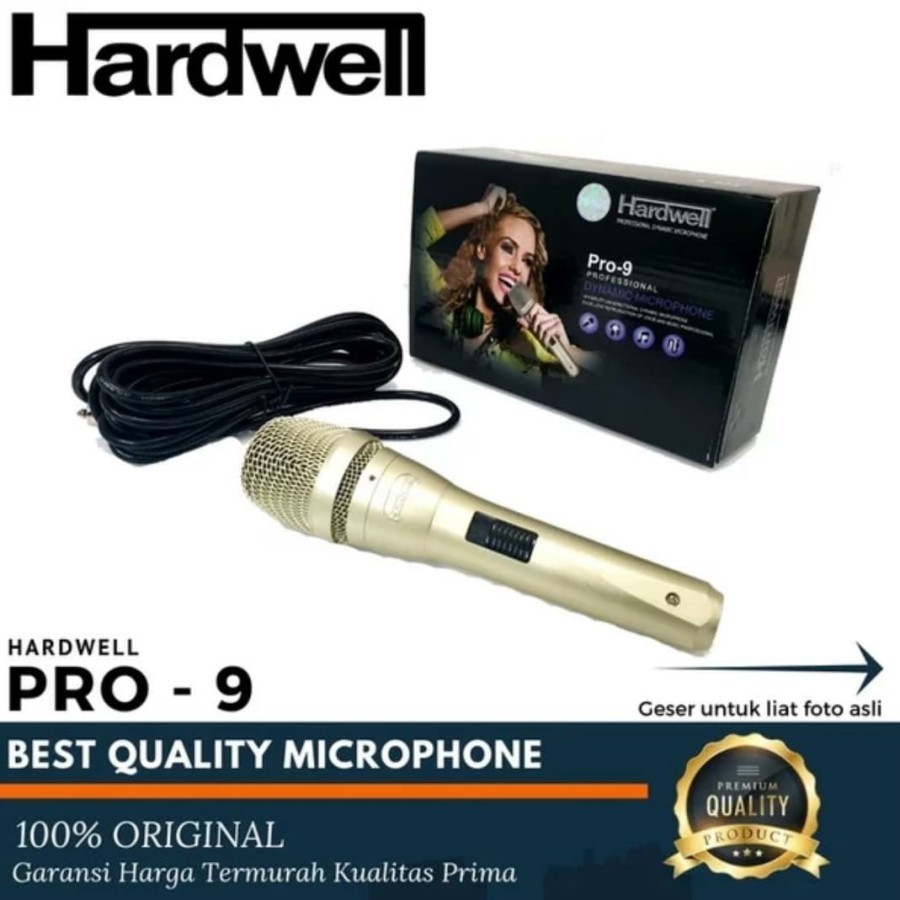 New mikrophon kabel Hardwell Pro 9 Bergaransi Kualitas Bagus