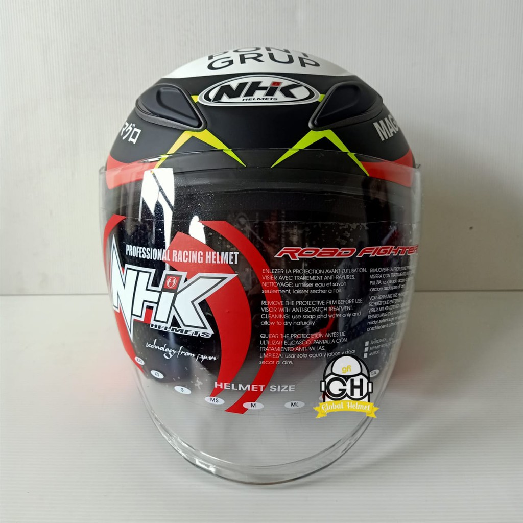 HELM NHK HALF FACE R6 GP EDITION SERGIO BLACK DOFF