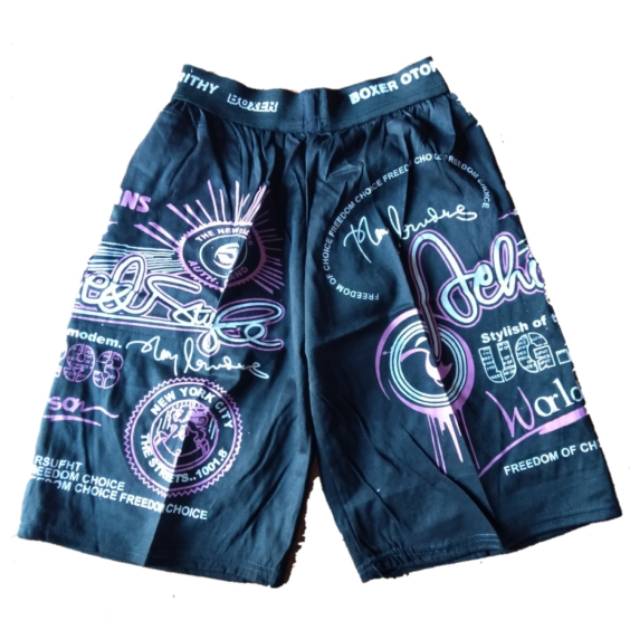 celanakolor PENDEK Boxer Jumbo Printing Katun Halus Adem nyaman