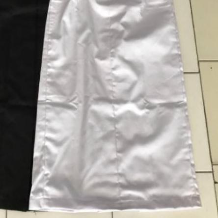 ➼ Rok span panjang kain Hitam / putih bahan drill high quality ❋