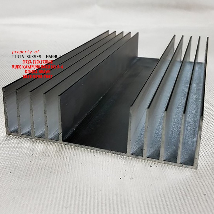 heatsink hetsing pendingin 5sirip 20cm 4 transistor jengkolan sanken