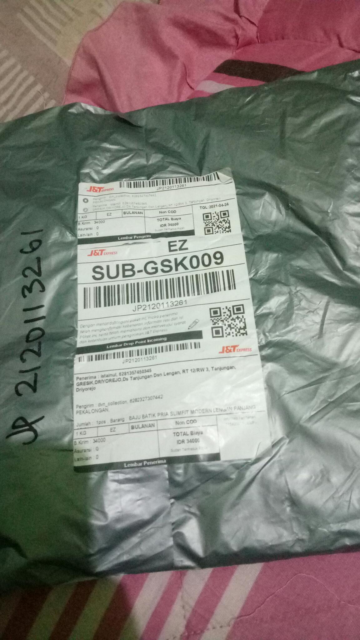 Baju Batik Pria Slimfit Modern Lengan Panjang Ob 514