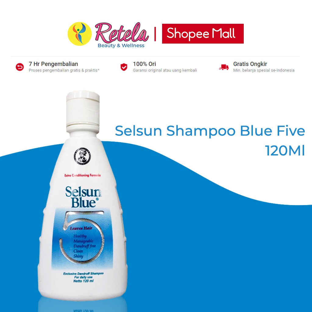 Selsun Shampoo Blue Five 120Ml / Shampoo Anti Dandruff / Sampo Anti