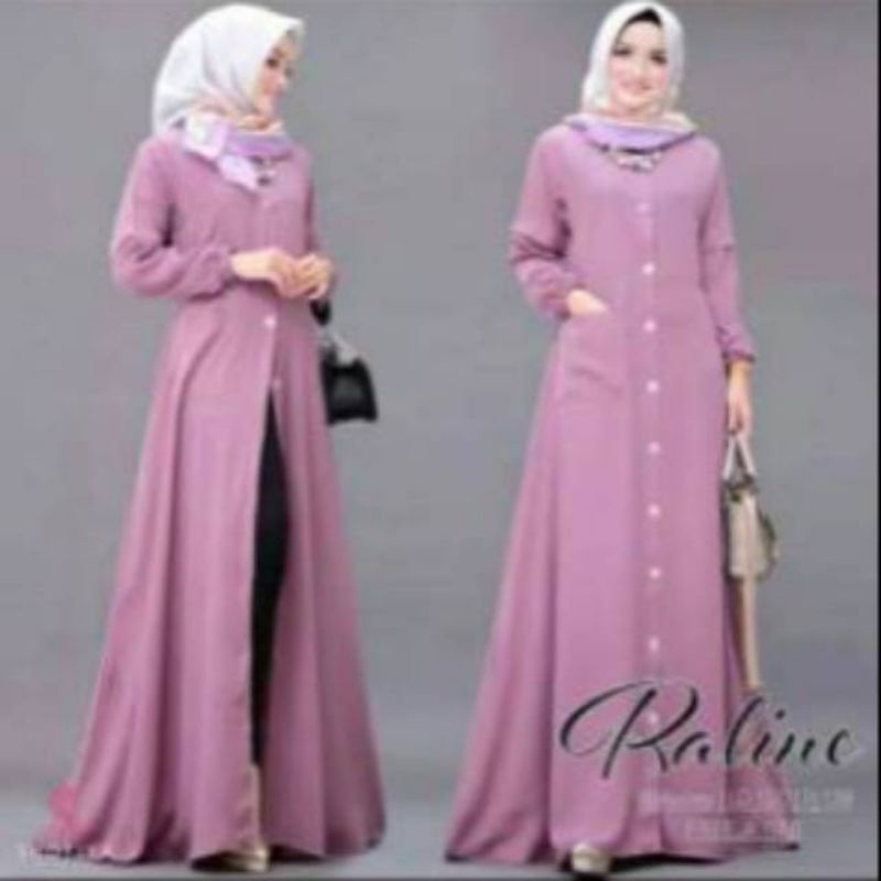 Reline dress maxi fashion muslim remaja wanita