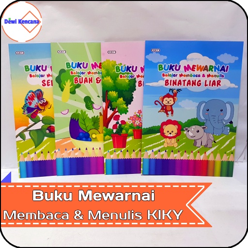 

Buku Mewarnai Belajar Membaca & Menulis 4D KIKY