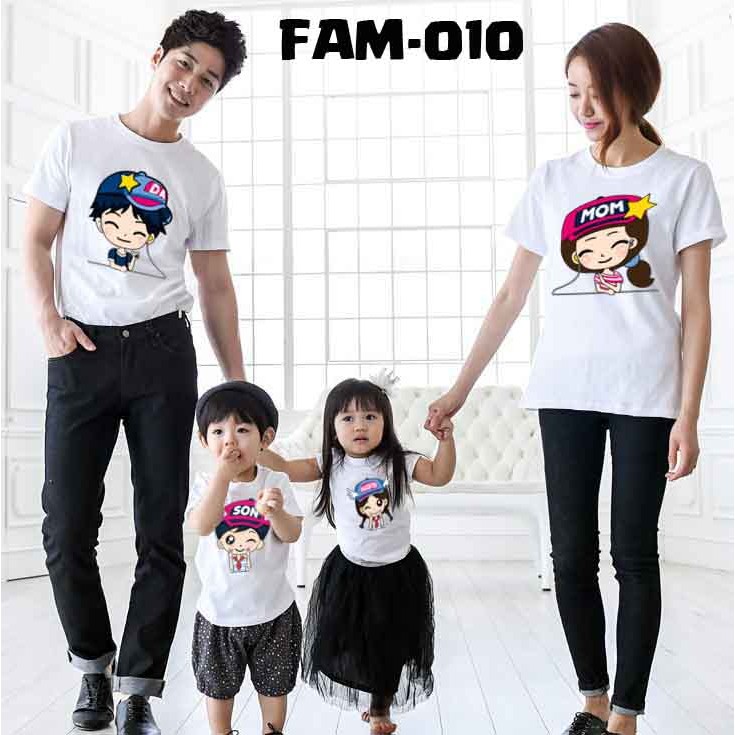 [FREE NAMA !!] KAOS KELUARGA / FAMILY T-SHIRT 100% COTTON PREMIUM