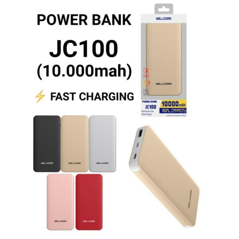POWER BANK/WELLCOMM/JC100/1000 MAH