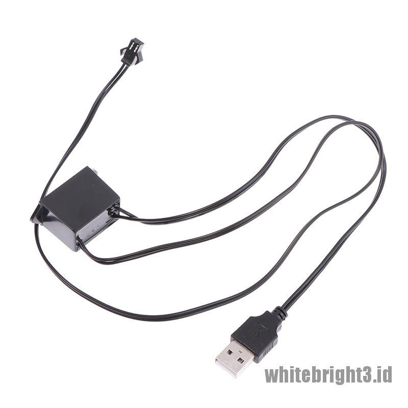 Adapter Driver USB 5V 1-5M El Wire Electroluminescent Warna Putih