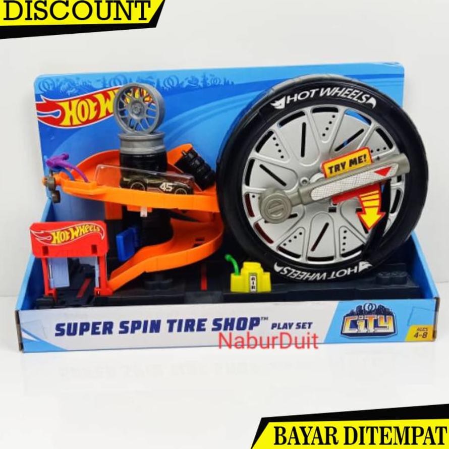 hot wheels super spin tire shop