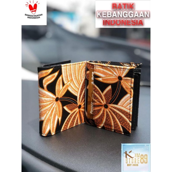 Dompet Kartu 18 in 1 Card Holder + slot uang kulit sintetis dompet kartu kredit - BATIK