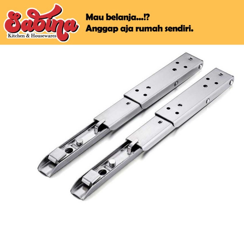 Bracket Engsel Siku Stainless Steel Load 65kg 8 Inch 2 Pcs XIDA