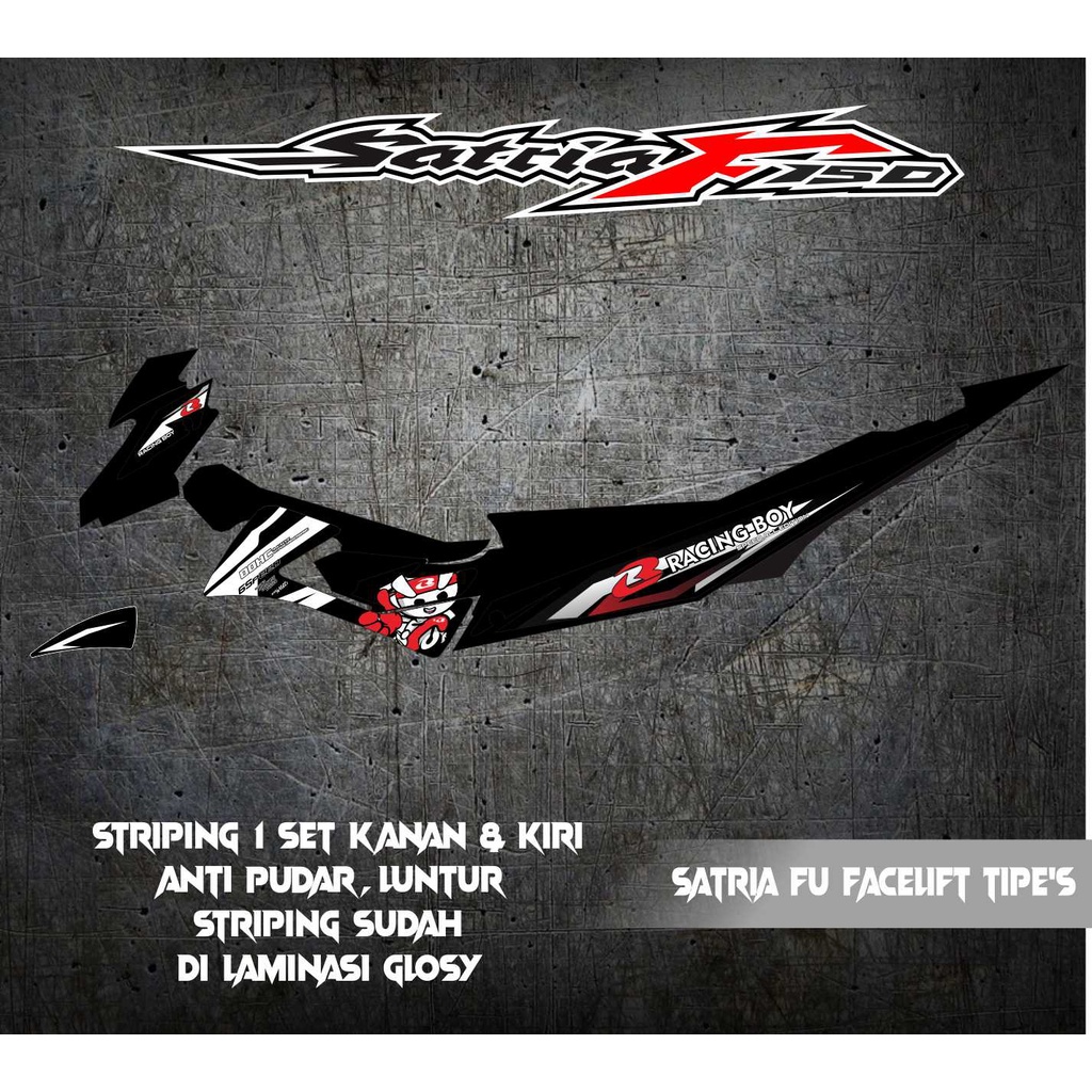 STRIPING STICKER VARIASI FU FACELIFT TIPE ES RACING BOY