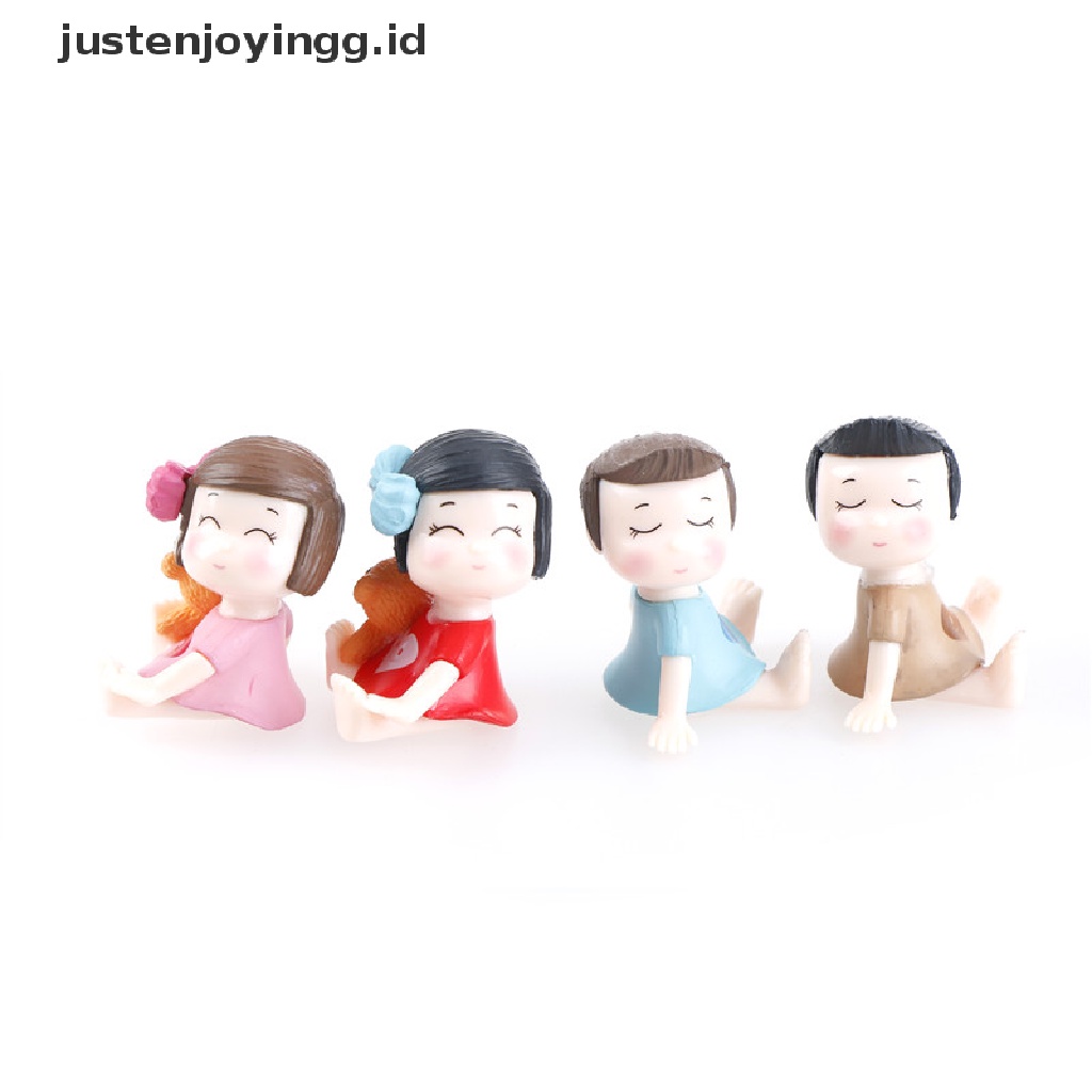 // justenjoyingg.id // Lovers Couple Figurines Miniatures Fairy Garden Gnome Moss Terrariums Resin Crafts Decoration  ~