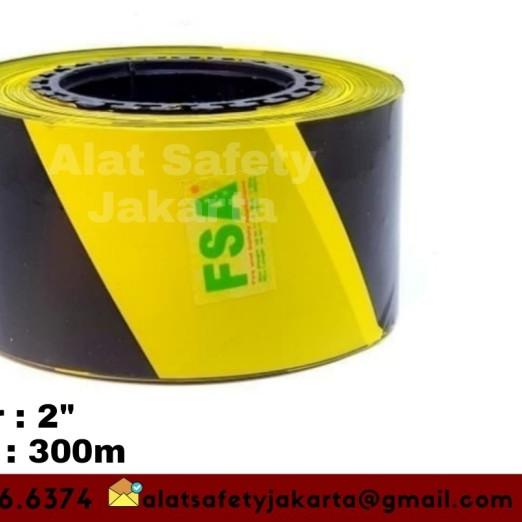 

☺ Safety Line Garis Proyek Police Line FSA 2x300 Meter Kuning Hitam ✽
