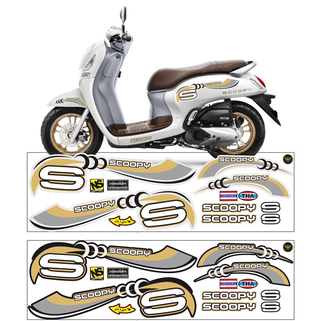 STRIPING VARIASI MOTOR SCOOPY 2021 SIMPLE 02 03 / STIKER LIS SCOOPY SIMPLE