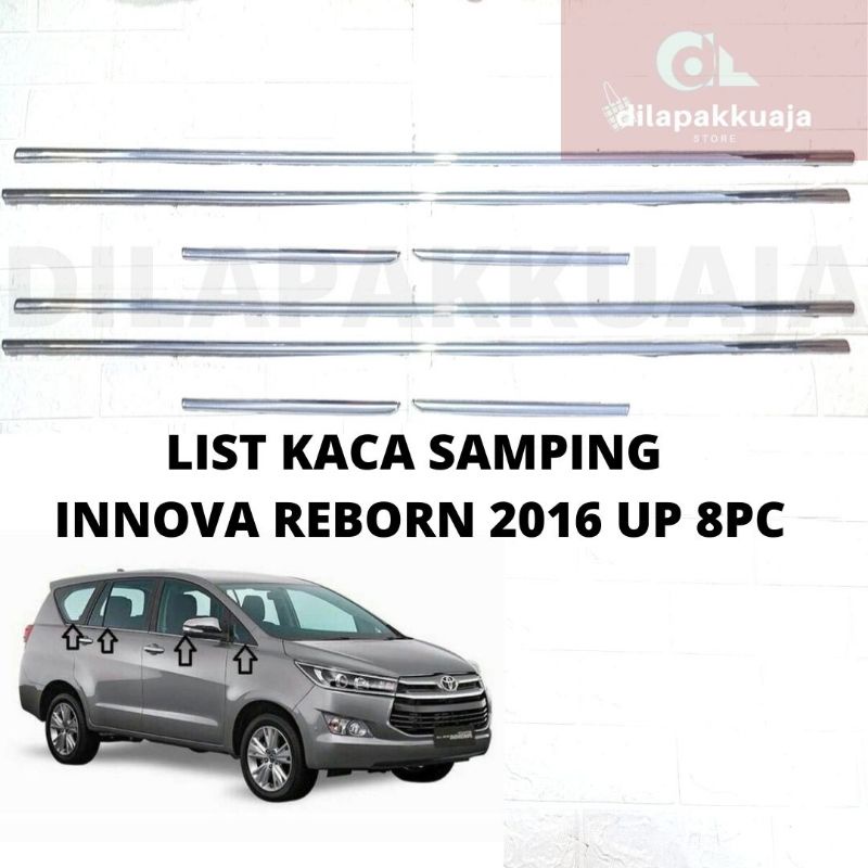 List Kaca Samping Innova Reborn Window Liner Lis Kaca Innova Reborn 2016 Up Chrome 8pcs