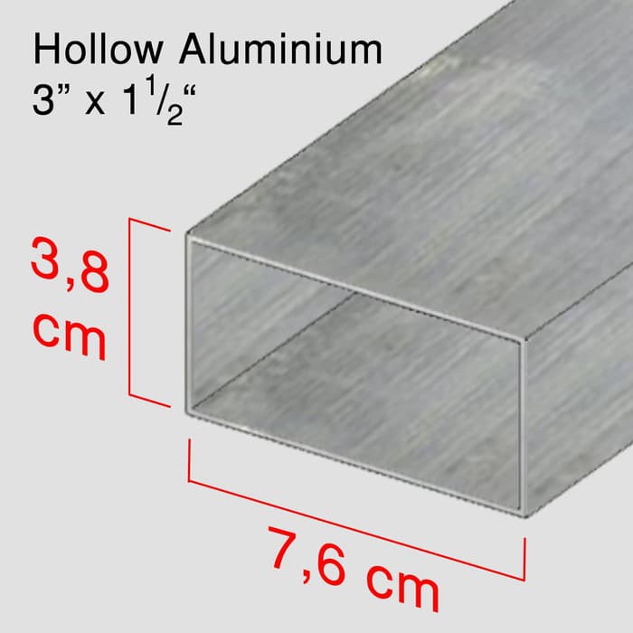Ukuran Hollow Aluminium Ukuran Hollow Aluminium