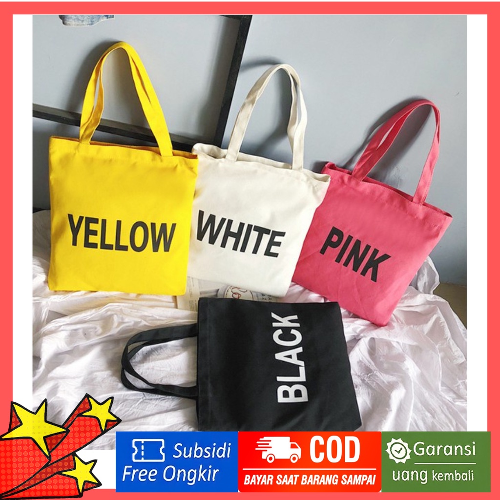 Tote Bag Wanita Aesthetic COLOUR [BISA COD]