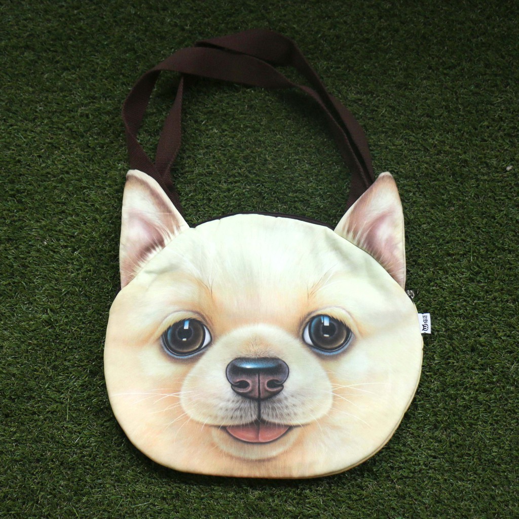 TFAS-01 shiba dog shoulder bag tas bahu 3D print anjing besar jumbo