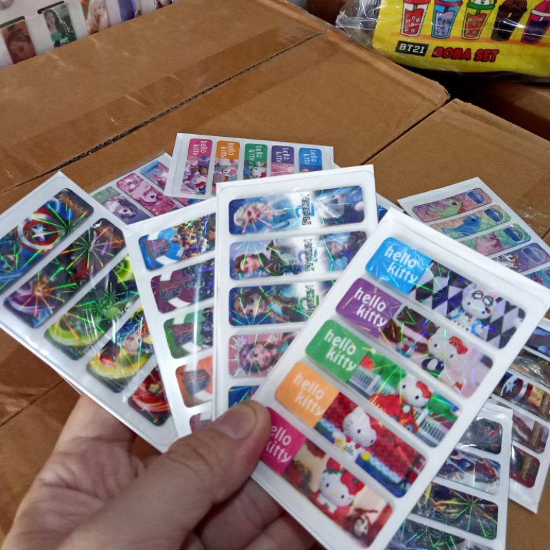 

post it / pembatas buku 5 kolom PLASTIK hologram gambar karakter untuk anak