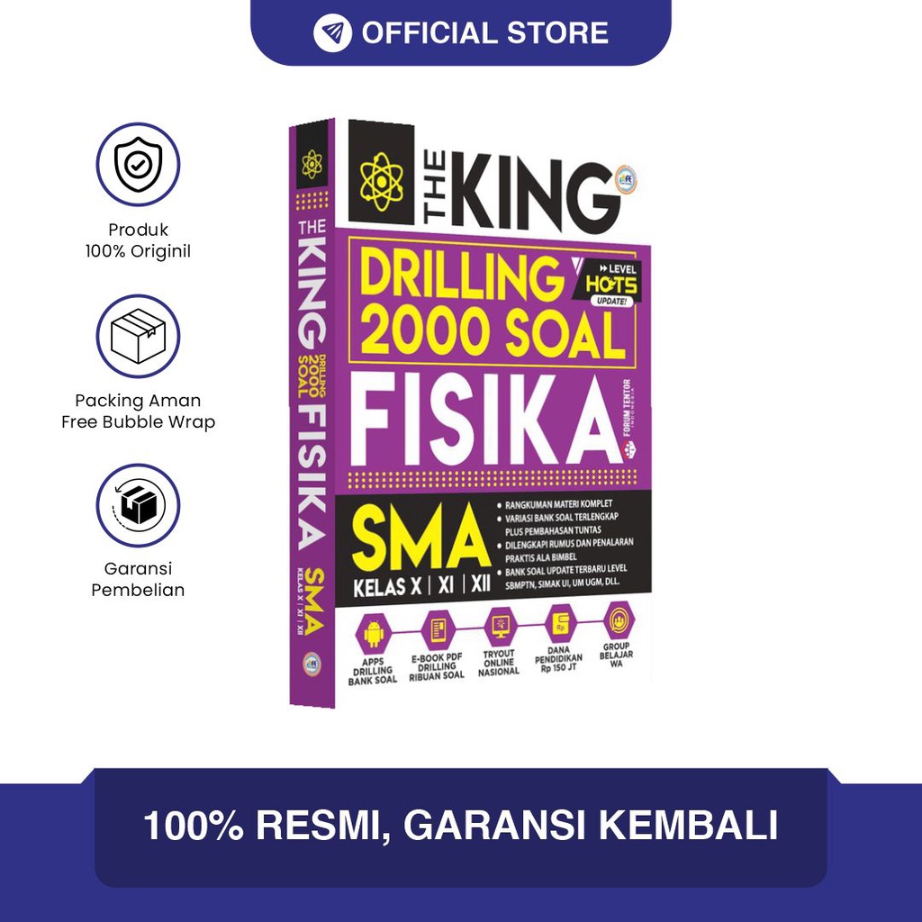 Buku Fisika SMA The King Drilling HOTS Terlengkap Terbaru