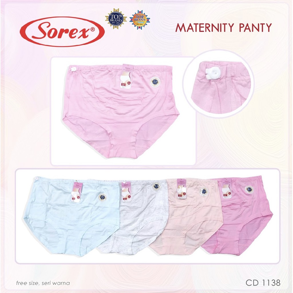 CELANA DALAM SOREX / CD IBU WANITA HAMIL 1138 (MATERNITY PANTS) / CD HAMIL TUTUP PERUT KANCING 8311