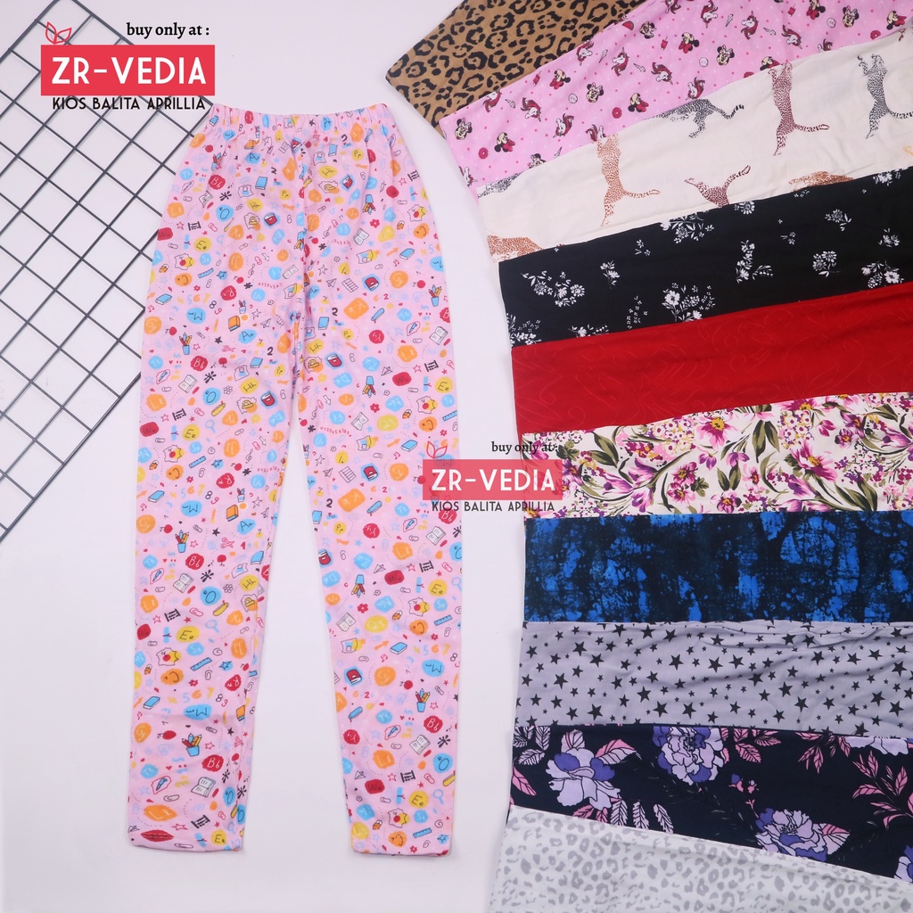 Legging Calvina uk 5-7 tahun / Bahan Kaos Spandek Nyaman Leging Motif Panjang Anak Perempuan Ketat