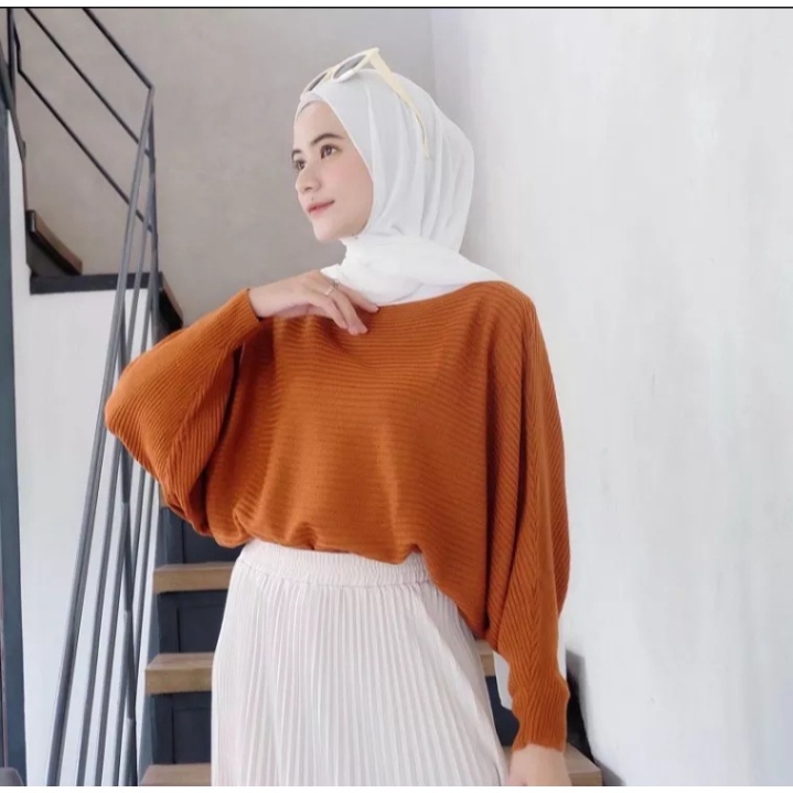 SWEATER RAJUT WANITA BATWING /BAJU RAJUT BATWING KNIT WANITA KALONG / NEW BEST SELLER LASPERAL BLUSE BATWING RAJUT KNIT / BAJU RAJUT KALONG BATWING BLUS / KALONG BLUS BATWING /