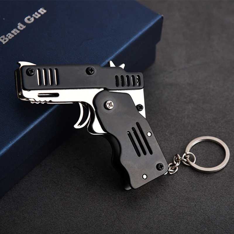 Mainan Pistol Karet Gelang Foldable Rubber Band Gun XH 099