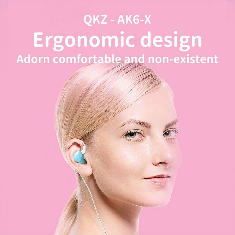 QKZ AK6X upgrade AK6 earphone Subwoofer HIFI BASS Telfon Sport headset dengan mic macaron original