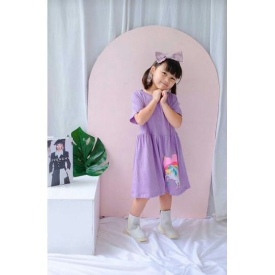 Dress Jelita Anak 1 -5 Tahun Dress Sablon Smilee Dress Anak Lucu Sehari hari CBKS S24